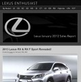 米国のレクサスファンサイト、『LEXUS ENTHUSIAST』が掲載した2013年モデルのレクサスRX