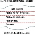 統合型IPXでは、4つのサービスを単一の「IPX」ネットワーク上で提供する