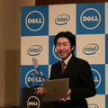 「XPS 13」を手に説明する秋島氏