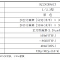 「RJ23G3BA0LT」仕様