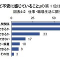 仕事・職場生活に関して不安に感じていること