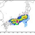 明日、15時～18時の発雷確率