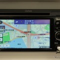 ホンダが参考出品した「ディスプレイコンポ」は、ホンダアクセスから発売されるDOPナビ。iPhoneのナビアプリを転送して使う。