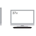 各サイズの液晶テレビを設置したスケールイメージ