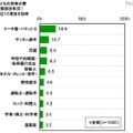 子どもの将来の夢（上位10項目）