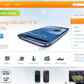 GALAXY S3をトップページに掲載するAT&T