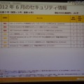 セキュリティ情報は事前通知通り7件だが、1件に変更があった