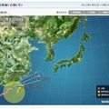 台風5号の進路予想図（tenki.jp）