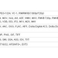 動画/写真/音楽の再生可能ファイル形式一覧