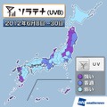 都道府県毎のUV-Bの強さ