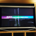 ：CEATEC 2006で東芝が展示をしていたSEDパネルを採用したテレビ（2006年10月3日撮影）