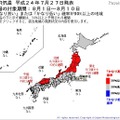 異常天候早期警戒情報、8月1日〜10日