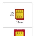 miniUIMカード（microSIM）とUIMカード（SIM）