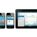 測定した体重データをiPhoneやiPadで確認する画面イメージ