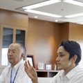 ウェザーニューズ取締役・石橋知博氏（むかって右）とシステム開発本部長・西祐一郎氏。