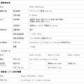 新製品の主な仕様