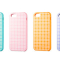 「SoftBank SELECTION チェックパターン シリコーンケース for iPhone 5」