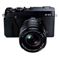 「FUJIFILM X-E1」ブラックのレンズ装着時