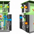 グリーンユニットのイメージ図と空気の流れ