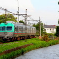 中央前橋駅付近を走る上毛電鉄700型