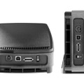 【左】HDDケース「MX-1」【右】付属スタンドで縦置きも可能