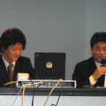 「livedoor ネットアニメ」のプロデューサー辻勝明氏（左）と、ファンワークス代表取締役の高山晃氏