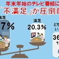 年末年始のテレビ番組に「不満足」が圧倒的