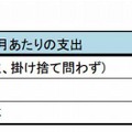 実際に使っている金額（1か月あたり）