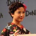 【フォトレポート】吉高由里子さんの着物姿がまぶしかった、ディー・エヌ・エー新ロゴ発表会