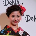 【フォトレポート】吉高由里子さんの着物姿がまぶしかった、ディー・エヌ・エー新ロゴ発表会