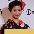 【フォトレポート】吉高由里子さんの着物姿がまぶしかった、ディー・エヌ・エー新ロゴ発表会