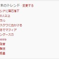 Twitterのトレンドにも関連の用語が並ぶ