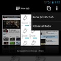 Opera for Android、タブ