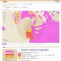 「富士山」周辺および山頂のエリア状況：au