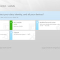 「McAfee LiveSafe」ダッシュボード画面