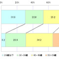 社会保険庁ホームページ利用者の年齢別構成比