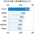 自分の主張を書き込むところは？