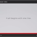 「It all begins with one line」（すべては1本の線から始まる）の文字が浮かんで終わる