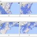 ストリートビュー提供地域の比較例