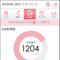 アプリ『カラダメディカ　遺伝子ダイエット』のインターフェイス