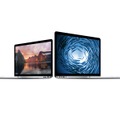プロセッサに第4世代Core（Haswell）を採用した新型「MacBook Pro」13インチモデル（左）と15インチモデル