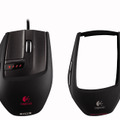 G9 Laser Mouse（左：幅広グリップ装着時、右：ドライグリップ）