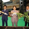六本木ヒルズのイベント広場で開催の「東京ハーベスト」、オープンニングセレモニーに林芳正農林水産大臣も出席