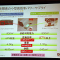 変換効率87％。100Vでも必要な電力を供給でき、小型化も可能になった