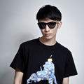 TACHIKOMA ICECREAM　TEE　Tシャツ　攻殻機動隊S.A.C.のブルー×ブラックを着用