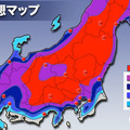 積雪予想マップ（最悪の場合）