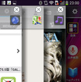 バックグラウンドで起動中の3つのアプリがマルチタスク切り替えできる「スライドウィンドウ」