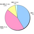 自宅での通信速度への満足感