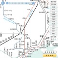 横浜周辺の路線図