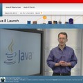 「Java 8 Launch」のLive Webcastページ